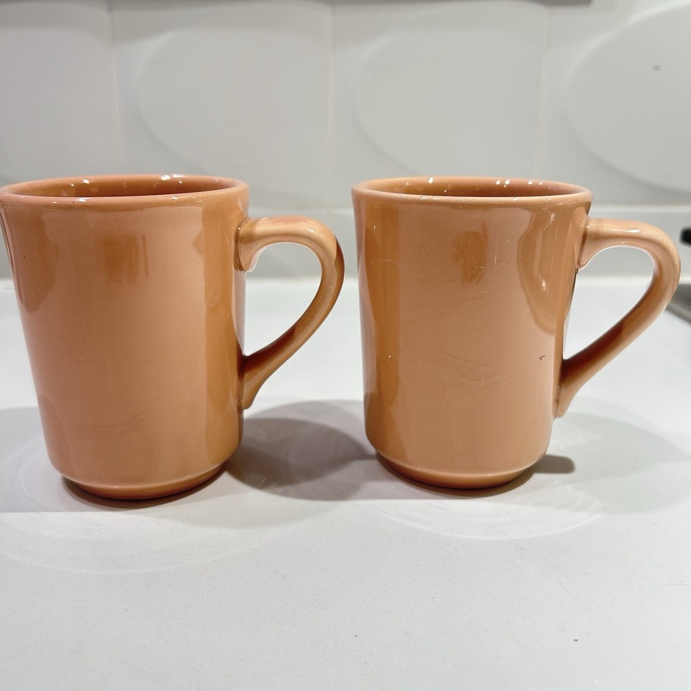 Homer Laughlin HLC Fiesta Apricot Peach Denver Mug 8 oz. Retired *EACH* - Picture 3 of 8